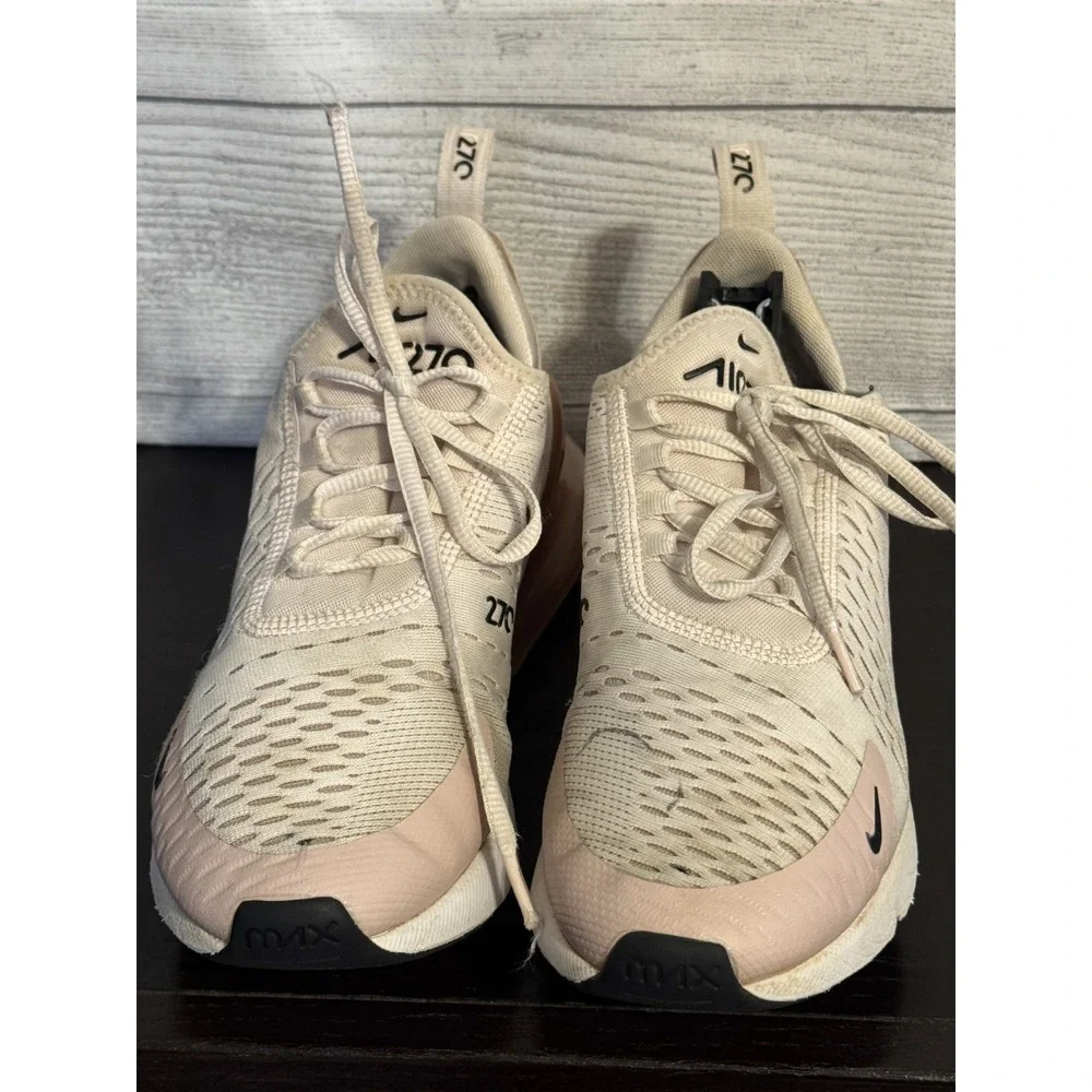 Nike Women's Air Max 270 Sneakers Size 8.5 Pink Black Running Shoes AH6789-604